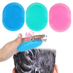 Accesoriu de masaj capilar, samponare si curatare a scalpului, din plastic, art 137400